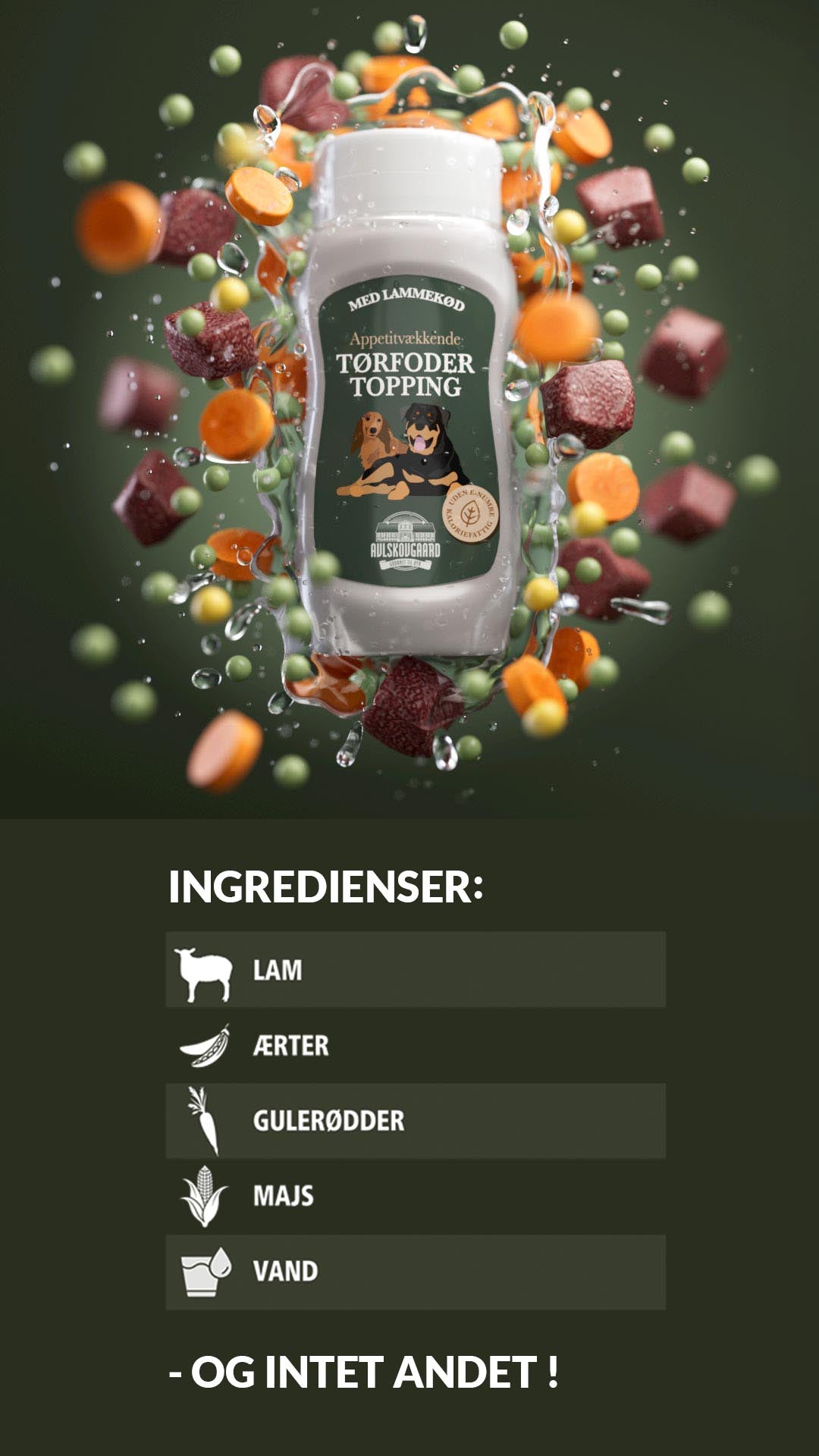 TØRFODER TOPPING MED LAM