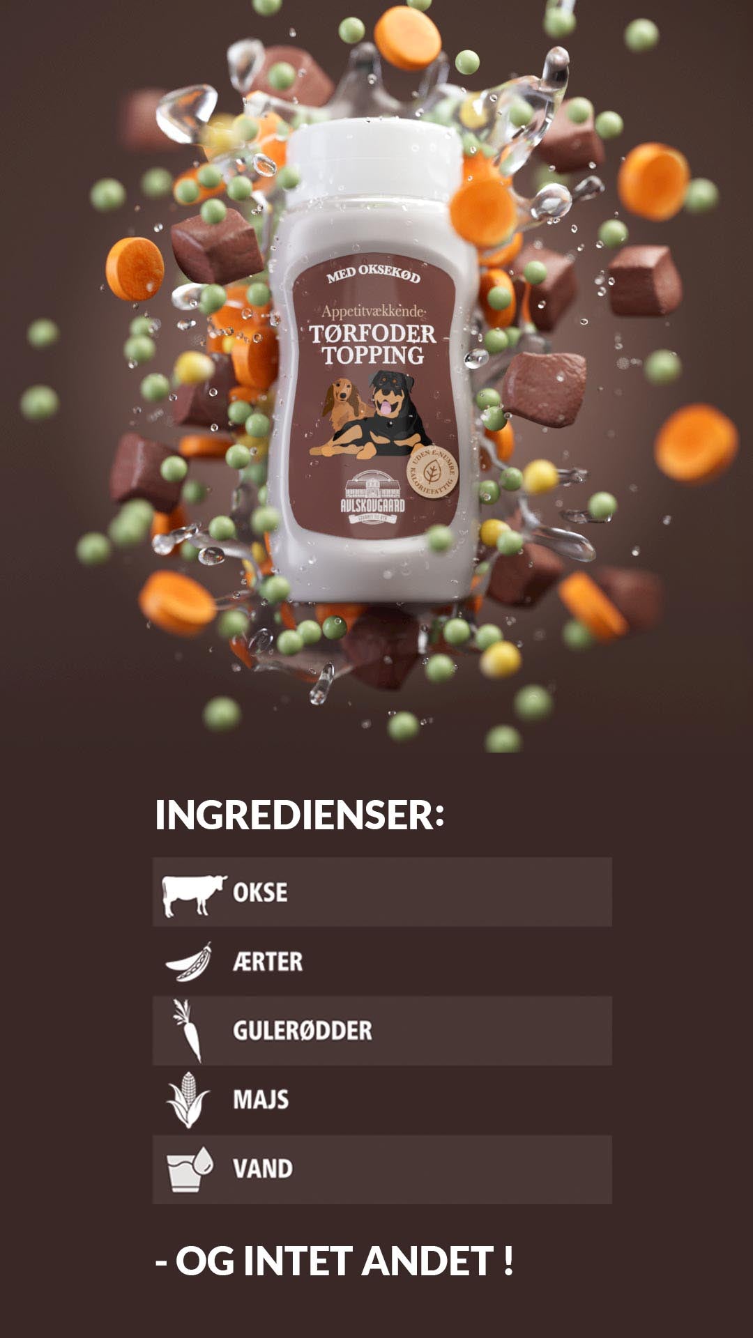 TØRFODDER TOPPING MED OKSE